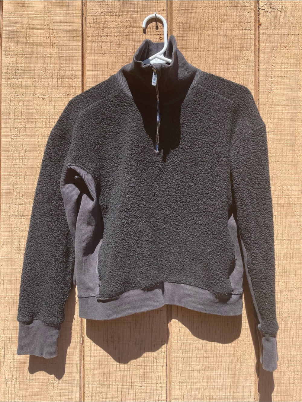 lululemon athletica Black Wool Quarter-Zip Jacket
